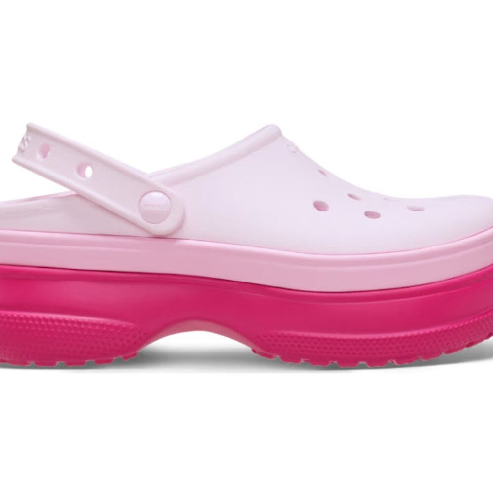 Crocs shoes Classic Stacked Clog men 5 women 7, fits women US 8-9 Pink